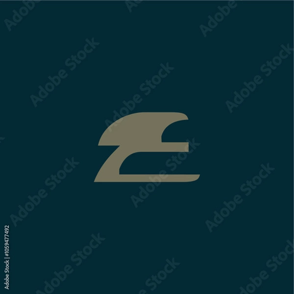 Fototapeta Eagle letter E logo design business name ideas vector editable 