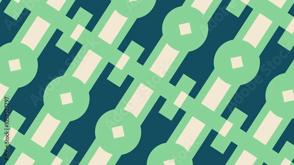 Obraz seamless pattern with green and white stripes