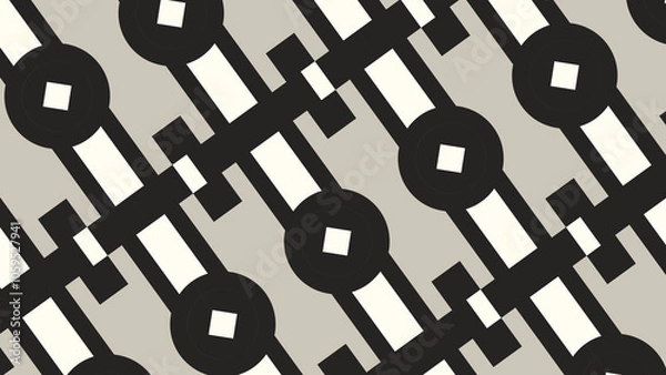 Obraz black and white keys on red background