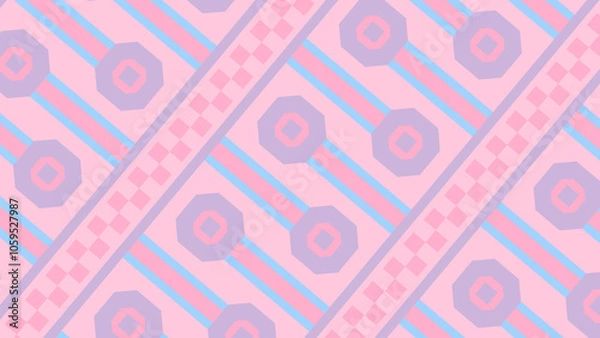 Obraz seamless pattern with pink and white stripes