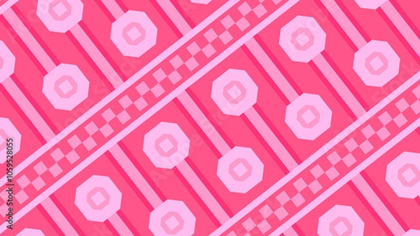 Obraz pink background with hearts