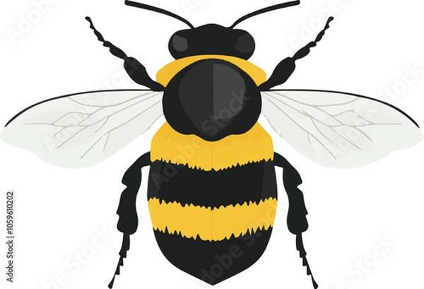 Fototapeta simple vector bumblebee clipart