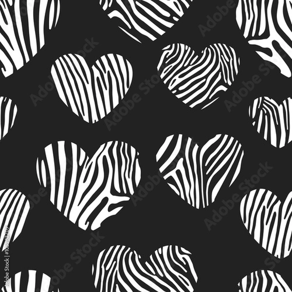 Obraz Seamless pattern with heart shapes