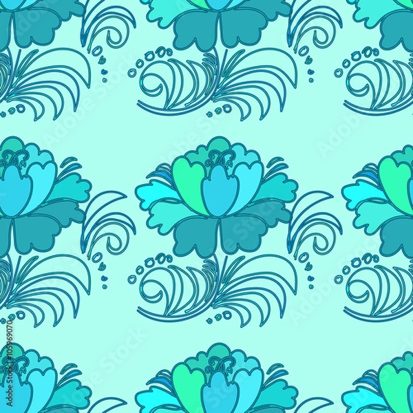 Fototapeta Abstract Seamless pattern with floral background