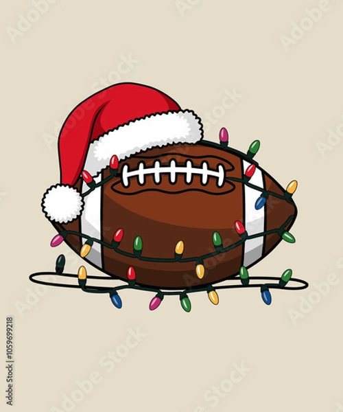 Obraz Merry Christmas American football
