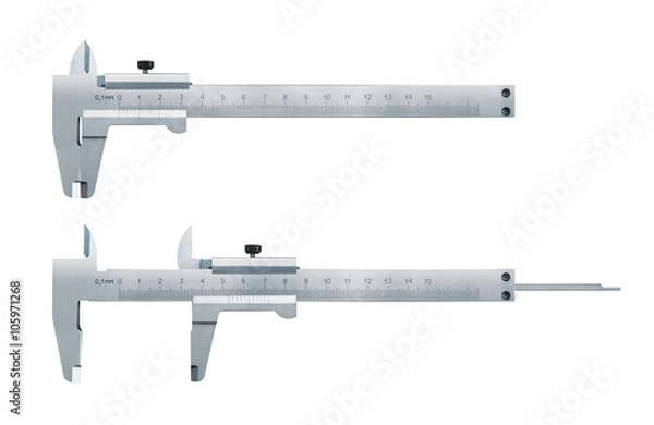 Fototapeta Vernier Caliper isolated on white background