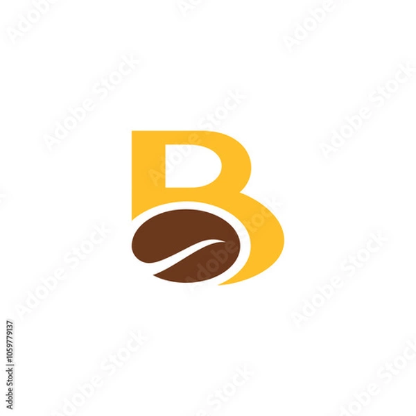 Fototapeta B Coffee bean logo