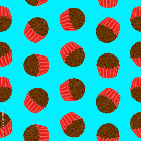 Fototapeta Brigadeiro - Brazilian Candy Pattern