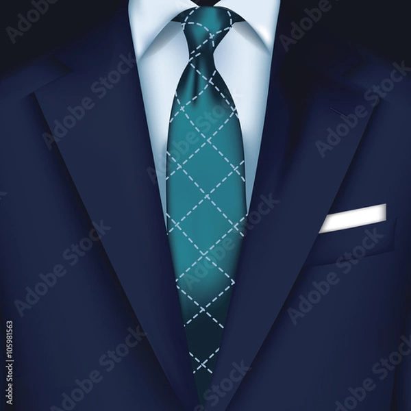 Obraz Suit vector background with tie