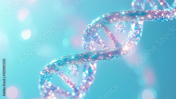 Obraz Creative Holographic Illustration of NMN (Nicotinamide Mononucleotide) Highlighting Its Role in Healthy Aging and Cellular Health