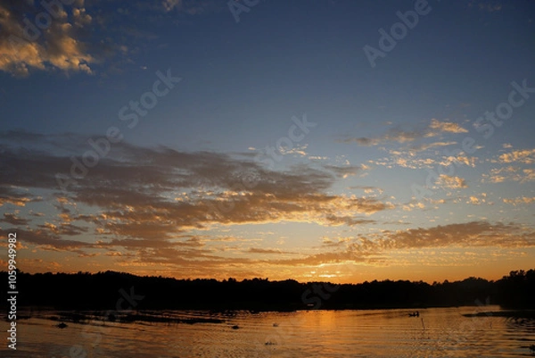 Obraz sunset over the river