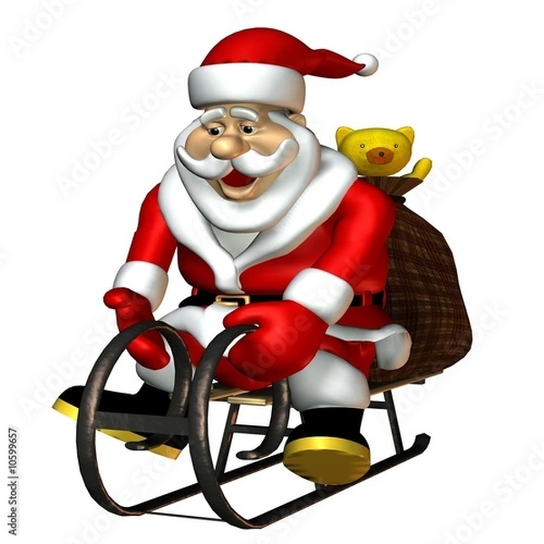 Obraz Weihnachtsmann auf Schlitten