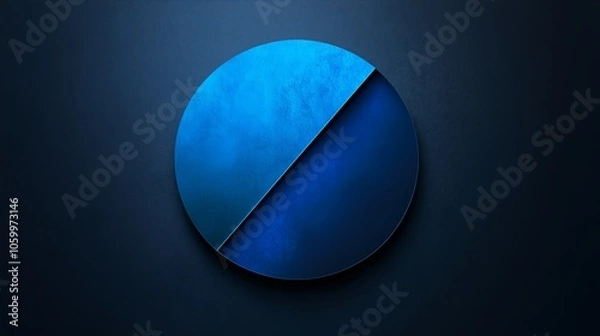 Fototapeta ネオンブルーサークル