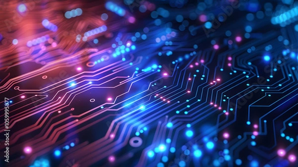 Fototapeta Abstract circuit cyberspace design