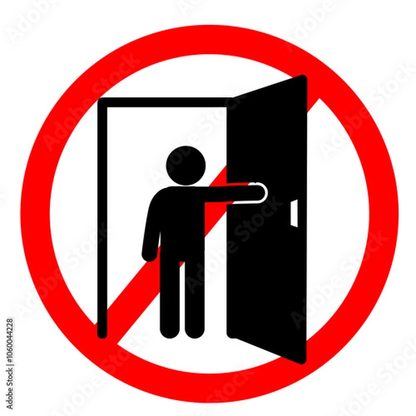 Fototapeta warning sign no entry, do not enter