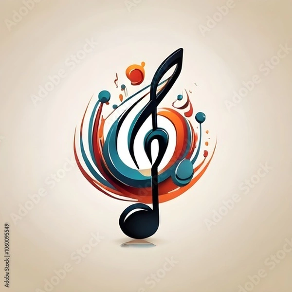 Obraz abstract musical background