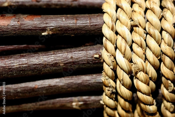 Fototapeta sticks with rope