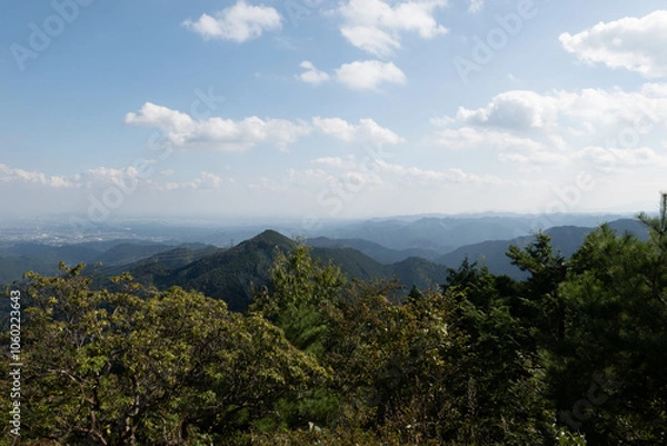 Obraz 日の出山からの景色