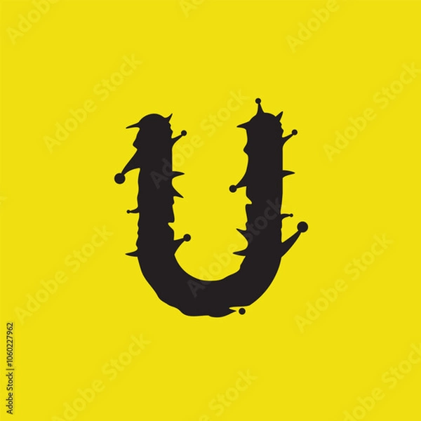 Obraz initial letter u virus vector
