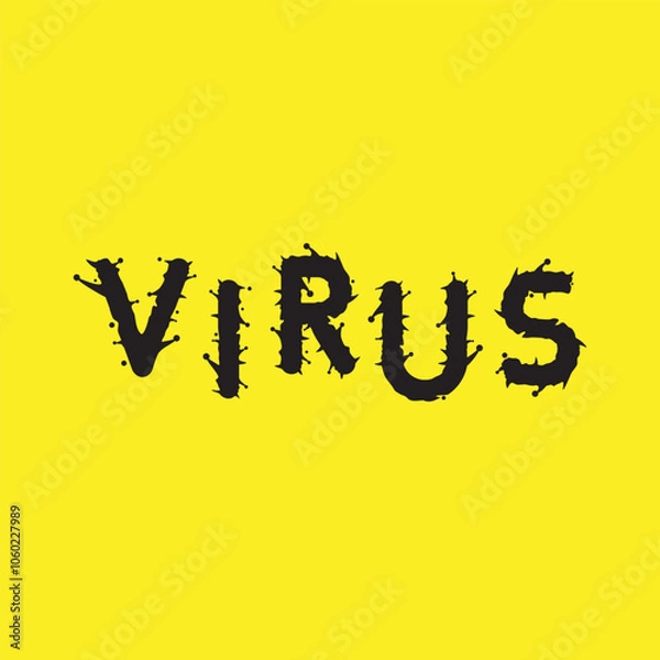Obraz Virus vector, silhouette and flat style