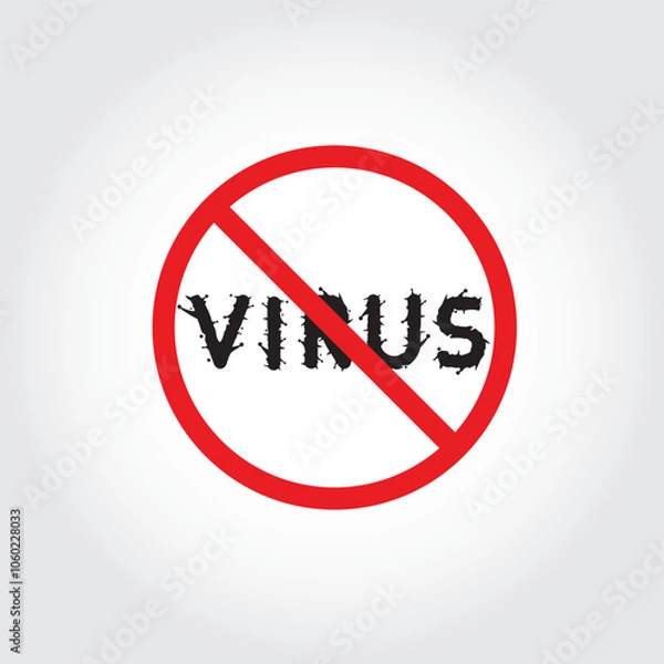 Obraz Viruses icons. flat design.