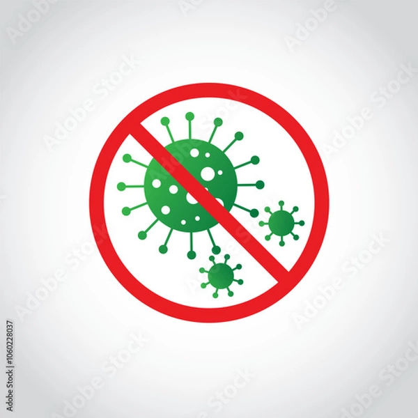 Obraz Viruses icons. flat design
