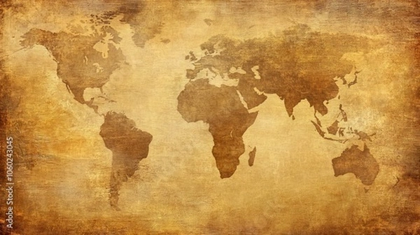 Fototapeta Vintage World Map.