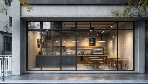 Obraz Modern Cafe Shopfront.