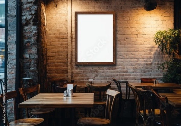 Obraz Mockup Cafe Interior.