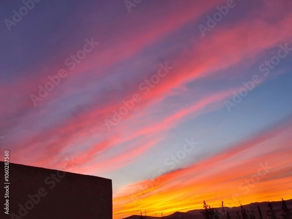 Obraz sunset over the city