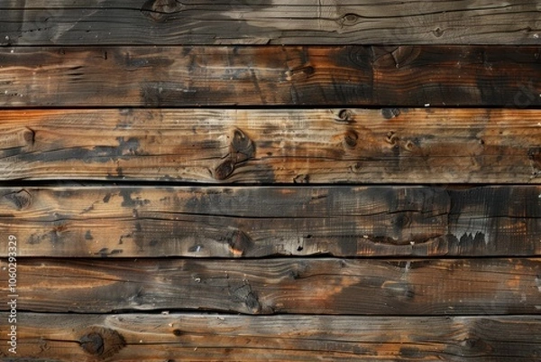 Fototapeta Image of old wooden fence or wall pattern. Texture for background usage