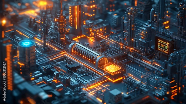 Fototapeta future factory