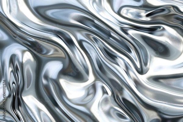 Fototapeta Beautiful texture liquid soft metal, design natural abstract background
