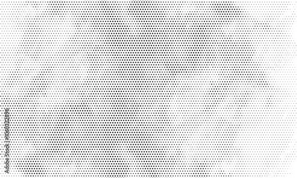 Fototapeta Monochrome gradient halftone dot line background, retro pixel technology backdrop or grunge polka dot overlay texture pattern with comic pop art effect. Distressed halftone frame art for social media.