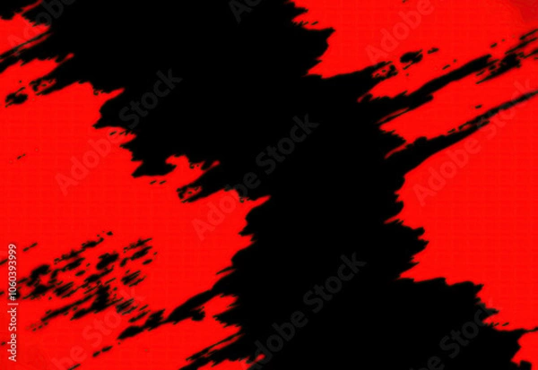 Fototapeta Red paints on a black background texture background