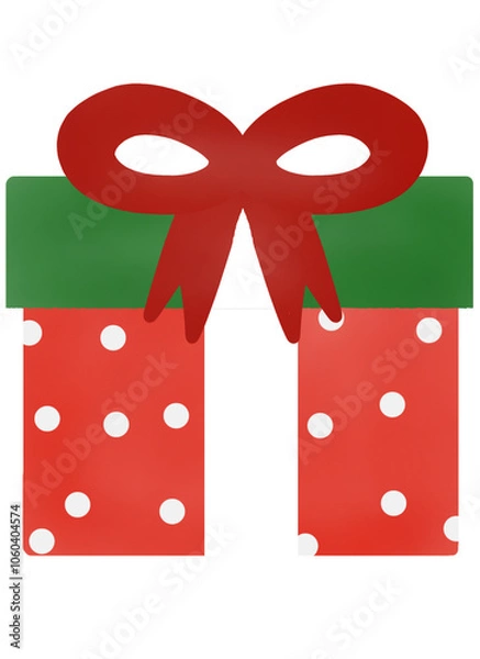 Fototapeta red gift box with ribbon