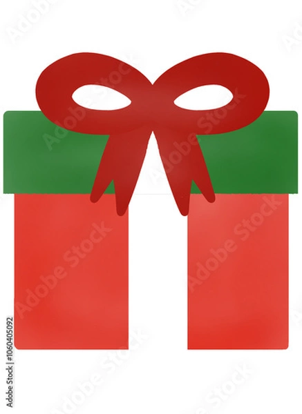 Fototapeta gift box with red ribbon
