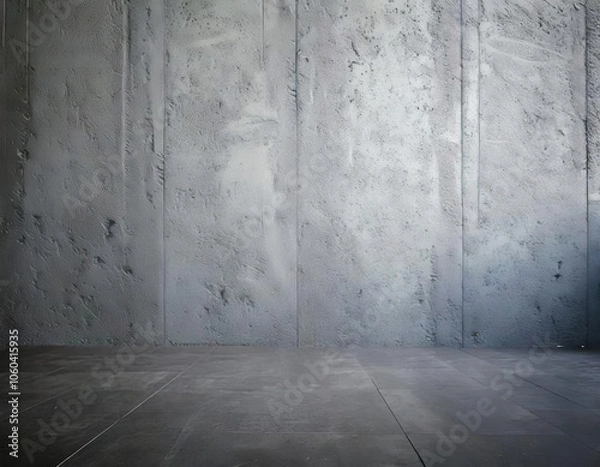 Fototapeta Contemporary Vibe A Texture of Modern Gray Concrete Wall, Perfect for Backgrounds, Exuding Loft Style with Its Clean Lines and Urban Aesthetic, Ideal for Minimalist Design Projects.