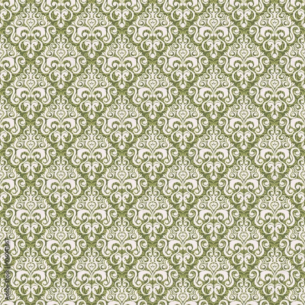 Fototapeta Vector seamless baroque damask luxury background