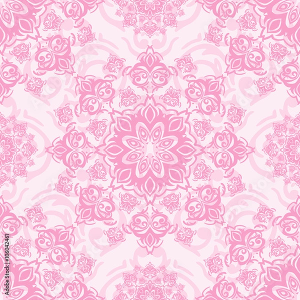 Fototapeta Vector seamless baroque damask luxury background