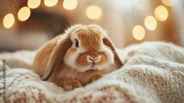 Obraz rabbit on the bed