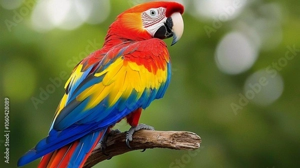 Obraz red and blue macaw