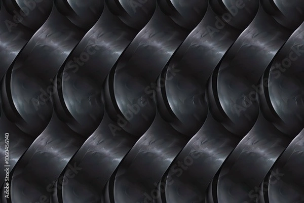 Fototapeta A black and white image of a wavy line