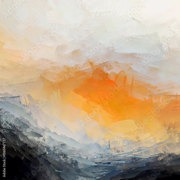 Fototapeta abstract brush stroke effect blended shadow illustration of a burn smoke colorful background in gradient left style