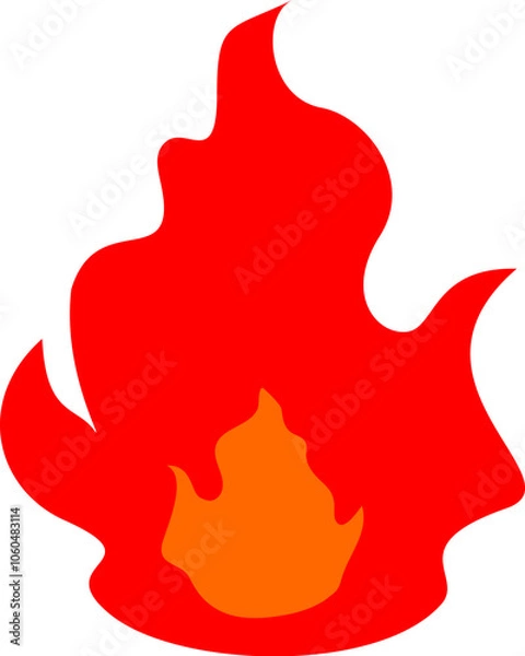 Fototapeta シンプルな炎のアイコン