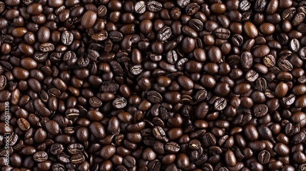 Fototapeta Exploring the Richness of Dark Roast Coffee Beans for Flavorful Brews