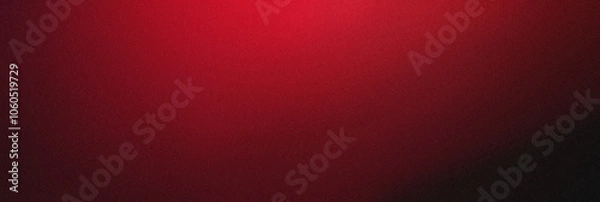 Fototapeta Red Grain Textured Poster. Dark Red Gradient Background With Noise Texture