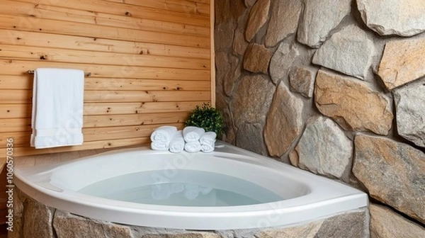 Obraz Rustic bath spa