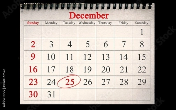 Obraz 25 December calendar