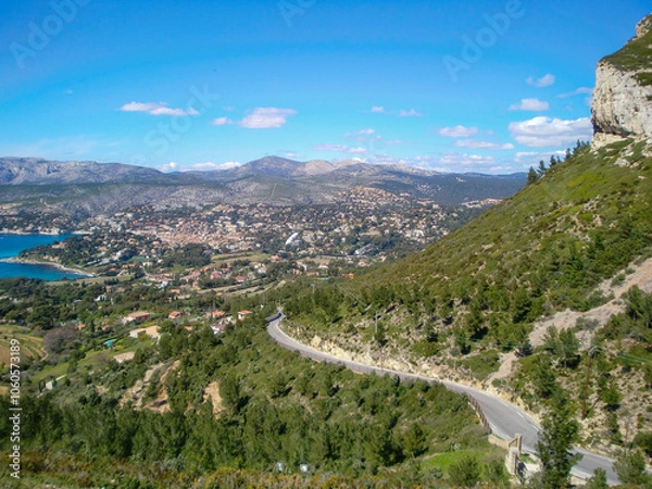 Obraz Montagnes et côte méditerranéenne en Provence près de Cassis